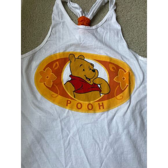 Vintage 90's Racerback Winnie the Pooh Swim Coverup Tanktop One Size OS - Picture 5 of 6